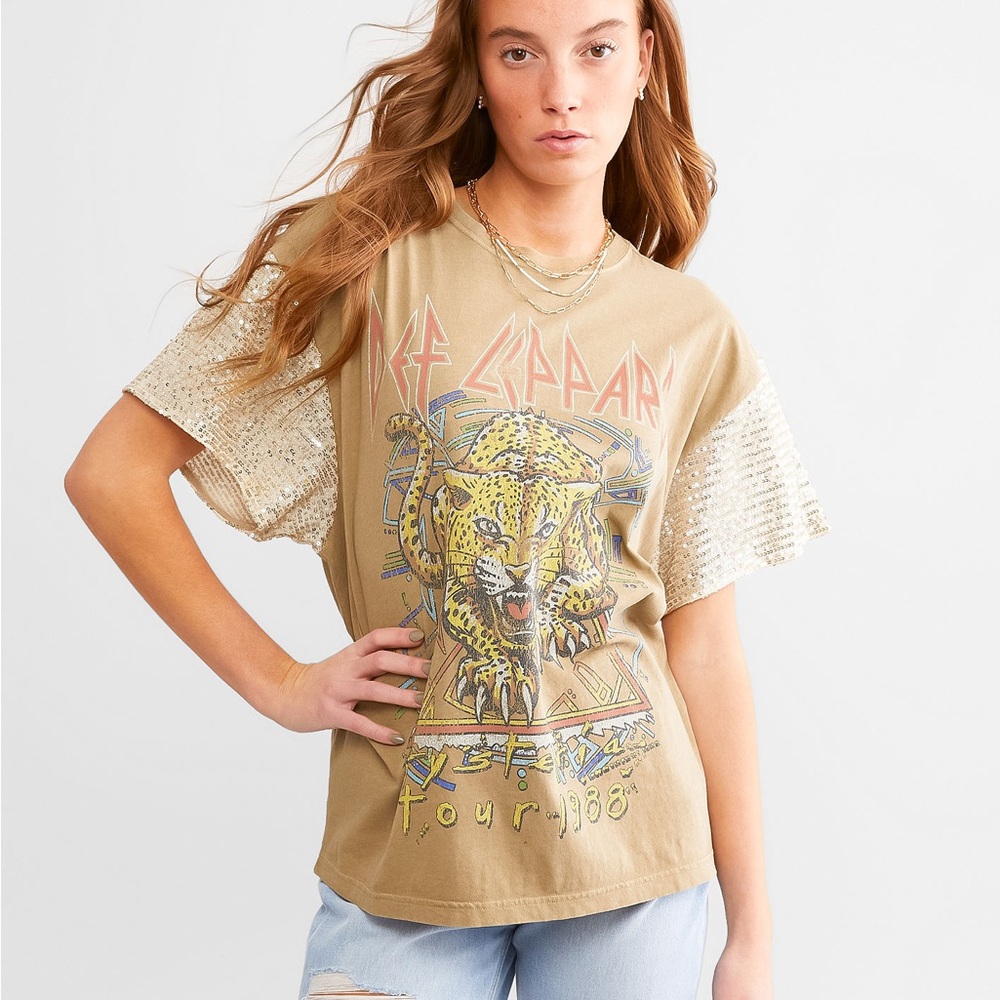NWT Def Leopard Hysteria Band T Shirt S